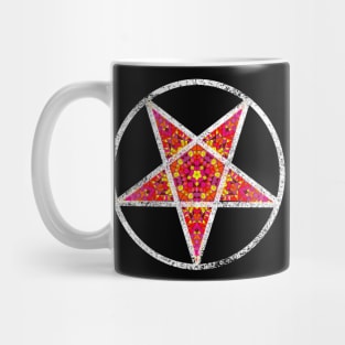 Kaleidoscope Pentagram (Pink / Red / Fiery) Mug